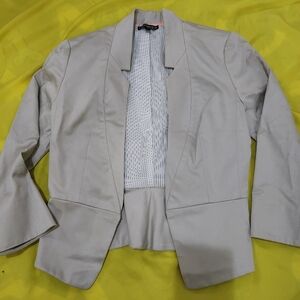 Express Light Gray Blazer with Pinstripe Lining